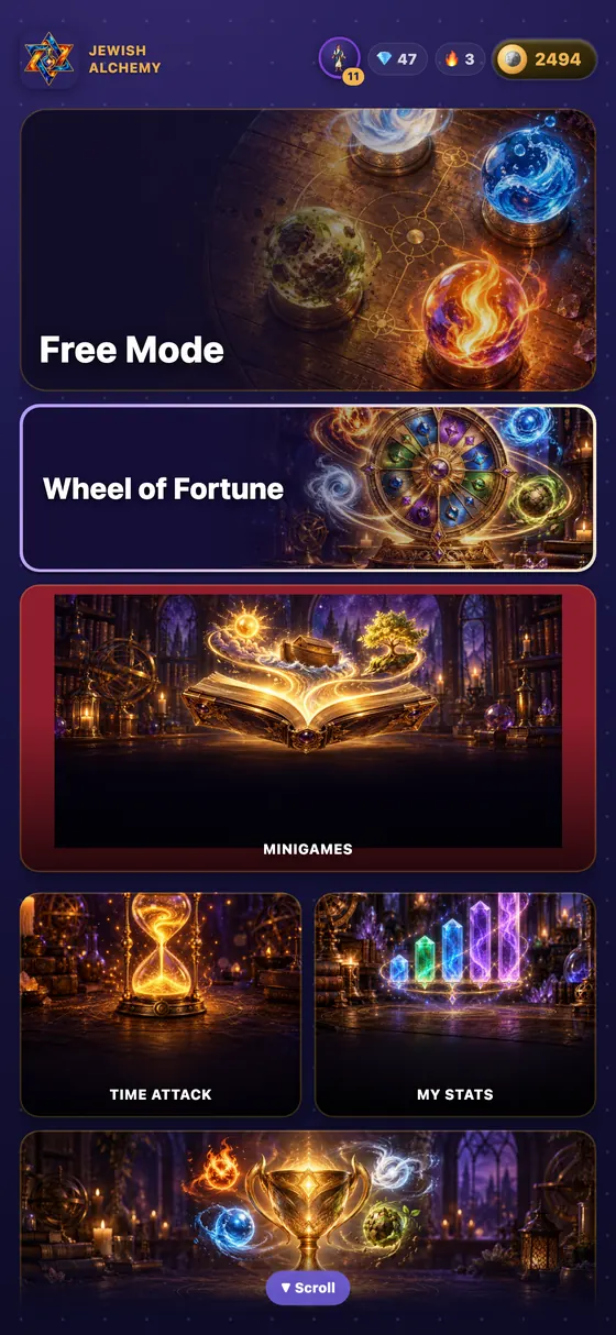 Free mode home screen